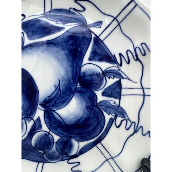 Cardinal Inc 1993 Blue Fruit Salad Plate Made in Thailand 7.5" Vintage - Picture 5 of 5